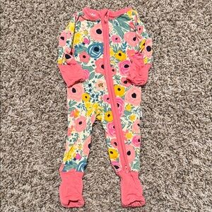 Little Sleepies Floral Kids Pajamas in Pink and Yellow